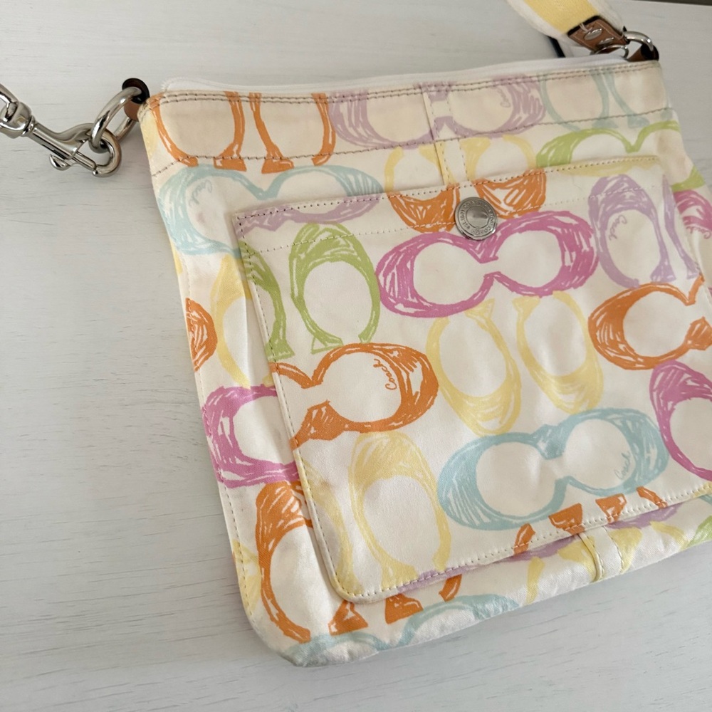 Coach Y2K Multicolor Scribble Print XL Swing Pack - Picture 4 of 10